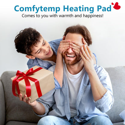 Comfytemp Weighted Heating Pad for Back & Period Cramps, FSA Eligible, Birthday Gifts for Mom Dad Women Men, 2.2lb HSA Electric Heat Pad for Neck Shoulder Pain Relief, 2H Auto-Off Heated Pad, 12x24