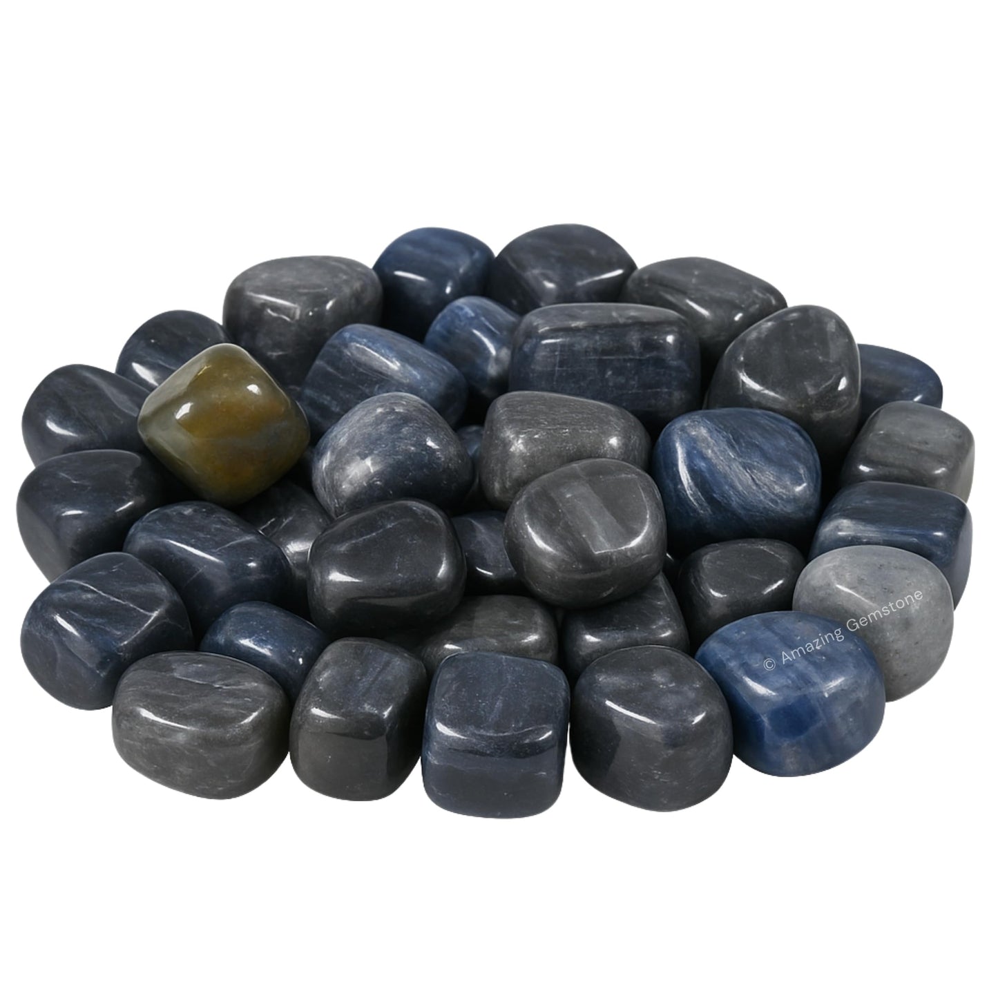 Amazing Gemstone Blue Aventurine Crystals and Healing Stones Tumbled - 1 oz, Natural Healing Stones for Energy Balance, Stress Relief - Premium Polished Gems Rocks for Meditation and Wellness