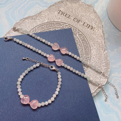 Fashewelry 14pcs Heart Natural Rose Quartz Stone Beads 15mm Faceted Tumbled Chakra Gemstone Pink Crystal Healing Beads for Valentines Day Earring Bracelet Necklace Jewelry Making