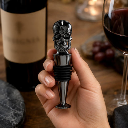 Gothic Skull Wine Stopper, Bottle Stopper Wine Saver, Reusable Wine Corks