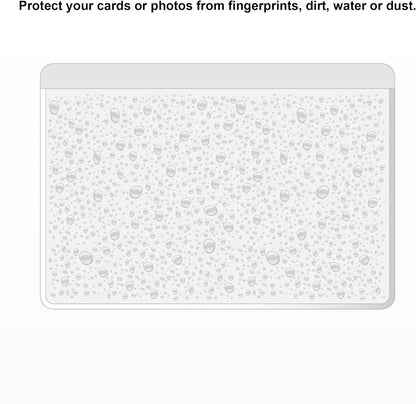 Clear Adhesive 5" x 7" Index Card Pockets with Top Open for Loading, 50 Pack, Plastic Labels Holders for Storage Bins and Library Card, Organizing and Protecting Your Index Cards or Photos