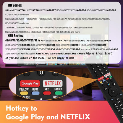 RMF-TX500U for Sony TV Remote Replacement, for All Sony Remote/Sony Bravia TV Voice Remote, RMF-TX500U for Sony Remote Control for Smart TV XBR/KD/XR Series X800H X950G A8H Etc, 1 Year Full Warranty