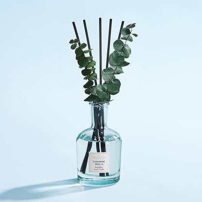 COCORRÍNA Cashmere Vanilla Reed Diffuser – 6.76 oz Essential Oil with 8 Reeds & Real Eucalyptus Sticks, Home Fragrance for Bedroom or Bathroom Décor