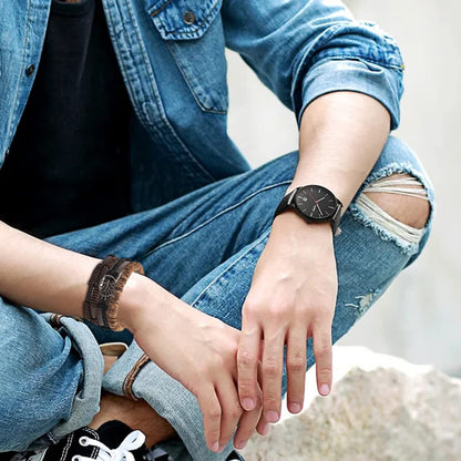 MOZAKA 27Pcs Braided Leather Bracelets for Men Women Ethnic Tribal Bracelets Leather Bracelets Wristband Woven Cuff Wrap Friendship Bracelets Adjustable
