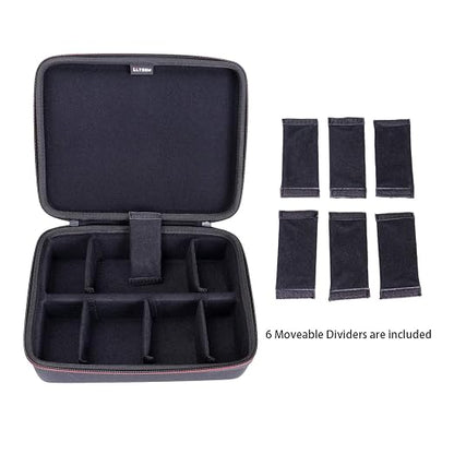 LTGEM Card Game Case Compatible with Cards Against Humanity/Magic The Gathering/UNO/Pokemen/Baseball/Football Cards 1800+, Trading Card Storage Box with 6 Dividers, Black(Case Only)