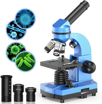 Microscope for Kids Beginners Children Student, 40X- 1000X Compound Microscopes with 52 pcs Educational Kits