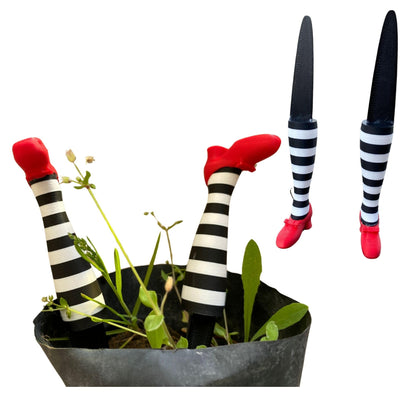 Wicked Witch Legs Mini Plant Pot Decor – Fun Halloween Planter, Spooky Home Decor, Unique Planter for Indoor & Outdoor Plants