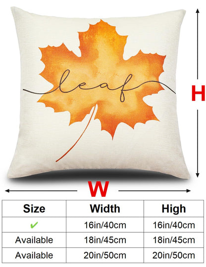 TOYPOPOR Fall Decorations Pillow Covers Double-Side Printing 16'' x 16'' Set of 4, Pumpkins Thankful Blessed Buffalo Plaid Fallen Leaves Thanksgiving Throw Cushion Cases for Outdoor Indoor Home Decor