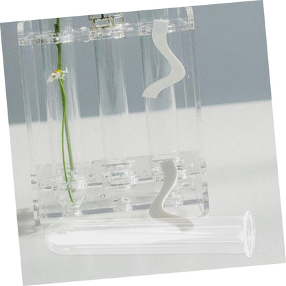 STAHAD Glass Hydroponic Vase Plant Propagation Tubes 5pcs 2.5x3x15cm Test Tubes for Small Terrarium Plants Home Desk Decoration