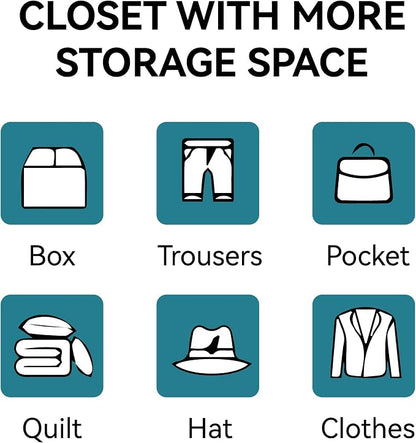 COFaR Peacock Blue Armoire Wardrobe, 71" Metal Closet with Reversible Hanging & Shelving Sections, Freestanding Storage Cabinet with Top Compartment & Adjustable Shelves
