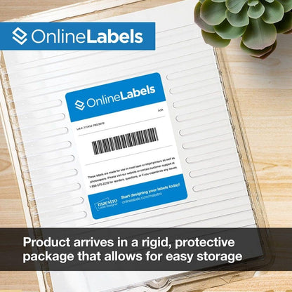 8.5 x 11 Clear Frosted Matte Sticker Paper (Inkjet Printers Only) - 100 Sheets - Full Sheet Labels - OnlineLabels