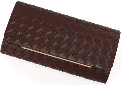nodeber Women's Clutch Purse with Detachable Strap | Evening Handbags for Parties and Weddings(Chococlate)