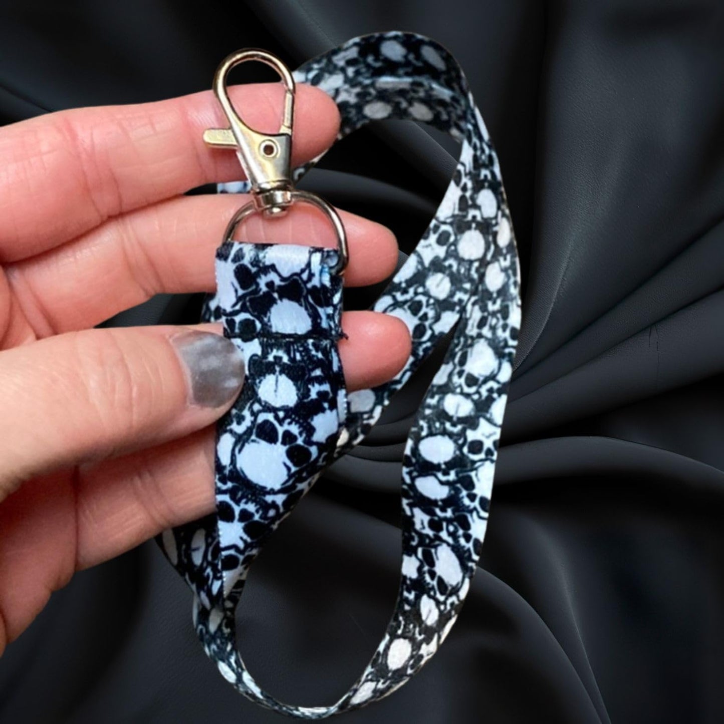 Execucat Skulls Lanyard Keychain ID Badge Holder