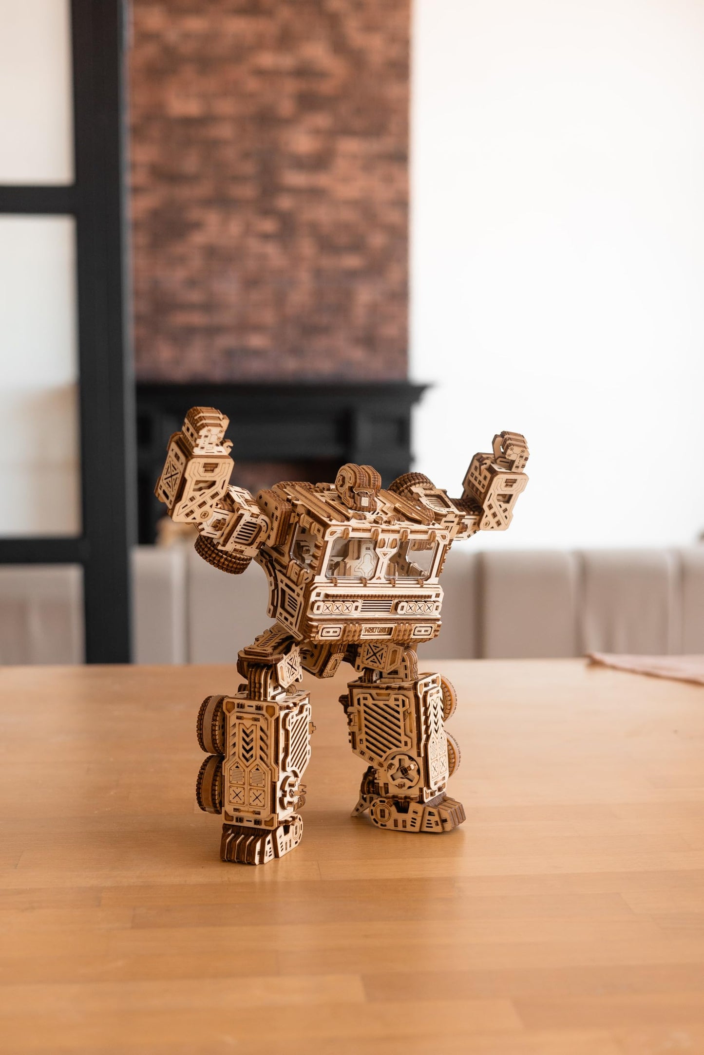 Wood Trick Timbertron Robot - Transforms into Rolling Truck 3D Wooden Puzzles for Adults to Build - Rides up to 9 ft - Wooden Models Engineering DIY Project Mechanical 3D Puzzles Model Kits for Adults