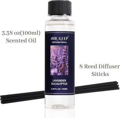 Airkeep Reed Diffuser Oil Refill/Cherry Blossom/3.38 oz/1 Pack/Air Freshener & Aromatherapy Essential Oil Blend for Home Fragrance – Scented Refill Oil for Bathroom, Bedroom & Home Decor