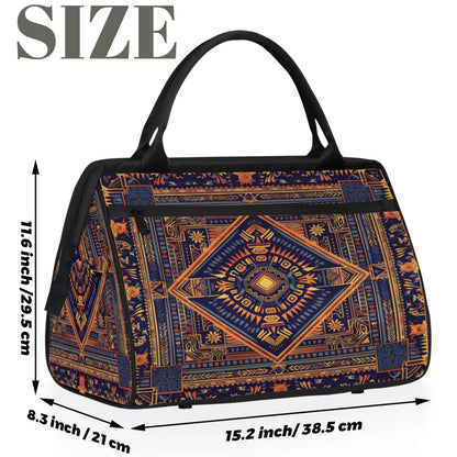Carpet Flower Pattern Gym Bag for Women Men Travel Sports Duffel Bag with Trolley Sleeve Waterproof Sport Weekender Overnight Bags Carry On Tote Bags for Travel Gym Sport-17