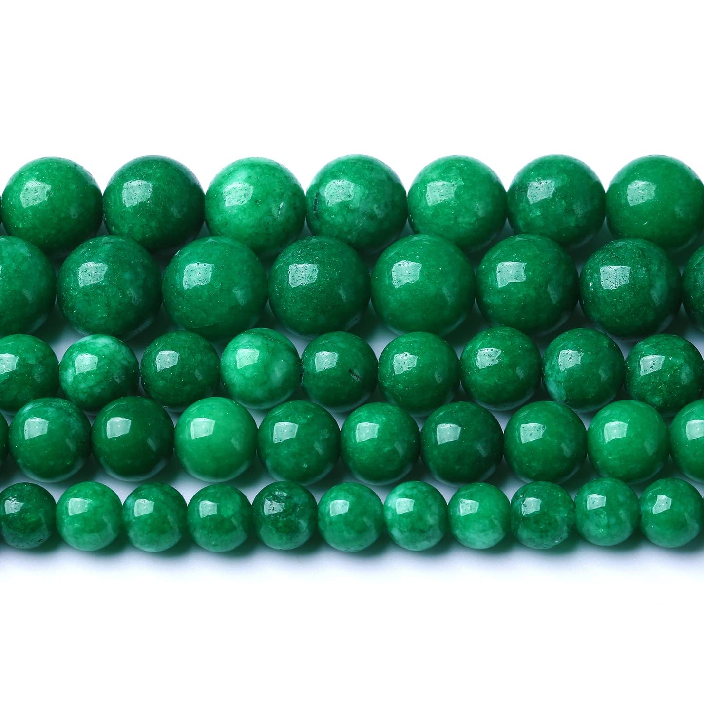 120PCS 6MM Natural Stone Green Cloudy Jade Spacer Loose Beads for Jewelry Making DIY Bracelet Necklace