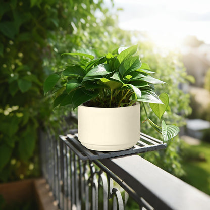 OXART Ceramic Pots for Plants, 10+8.4+7 inch Plant Pots Set of 3, Planters for Indoor Plants with Drainage, Modern Home Garden Flower Pots for Succulent, Pothos, Snake Plant and Money Tree, Yellow
