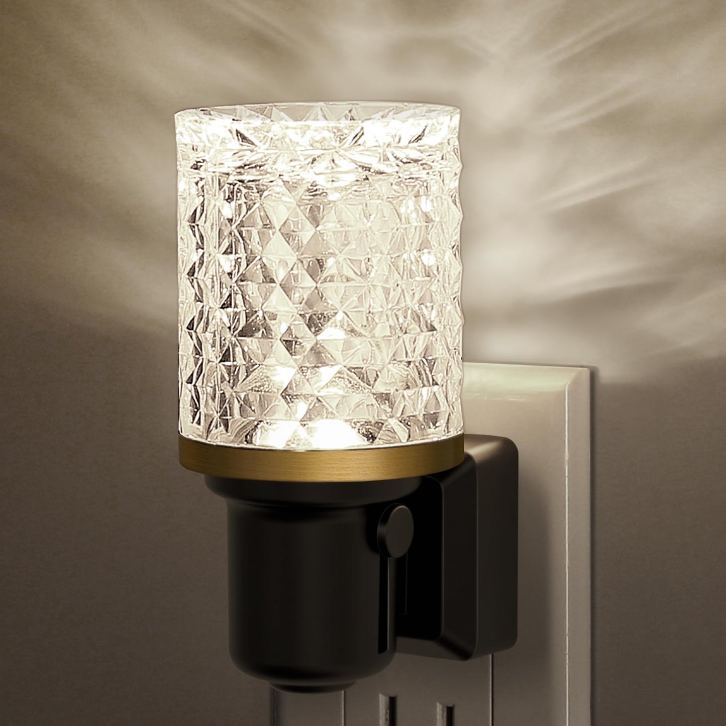 JandCase LED Night Light, Dimmable Night Lights Plug into Wall, Modern Nightlight with Auto On Off Light Sensor, 3000K Soft White Night Light 0-100LM Brightness for Bathroom Hallway Bedroom Decor