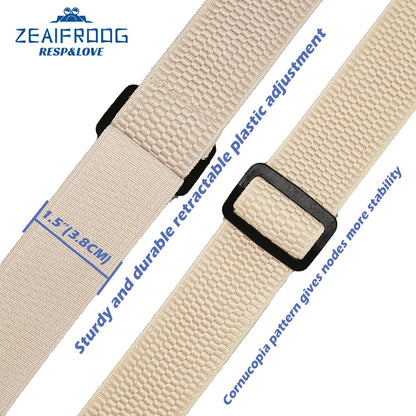 ZEAIFROOG Heavy Duty Suspenders for Men With Strong Plastic Clips Security Check Friendly.X-Shaped 1.5" Wide Khaki Men's Suspenders for Jeans or Pants