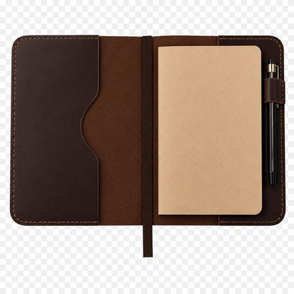 CestAntiQ Full Grain Leather A5 Journal Cover for 5.75 x 8.25 in Hardcover Notebook, Refillable Leather Notebook Cover with Pen Loop, Compatible with Leuchtturm1917, Moleskine & A5 Planners, Handmade (Dark Brown)