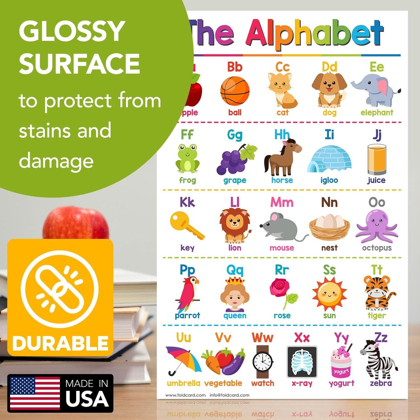 Shapes Educational Charts for Preschool to Gradeschool – Bright and Colorful Visual / Learning Aid Poster Wall Art for Classroom or Home | Printed on Glossy Durable Cardstock | 11" x 17" | 5 per Pack