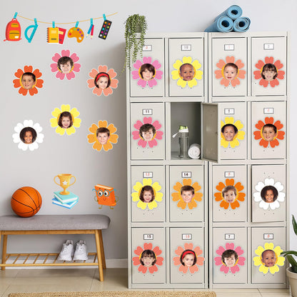 60pcs Spring Theme Flower Cutouts Boho Daisy Bulletin Board Decoration Back to School Flower Paper Cut-Outs Classroom Decor for Kids Classroom DIY Craft Photo Kindergarten Preschool Wall Door Supplies