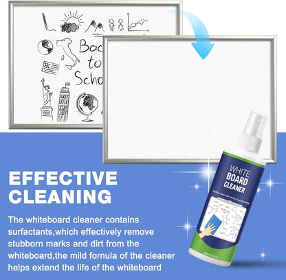 6 Pack Whiteboard Cleaner Spray 8.5oz Dry Erase Board Cleaner with 4 Cloths Non Toxic Dry Erase Cleaner Removes Stubborn Marks from Whiteboards