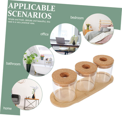 Sosoport Glass Plant Vase for Terrarium Air Plant Holders Houseplants Hydroponics Planting Vase