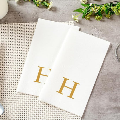 Luxenap 15.8 X 7.9 Inch Linen-Feel Guest Towels, 2000 Lettered Hand Towels