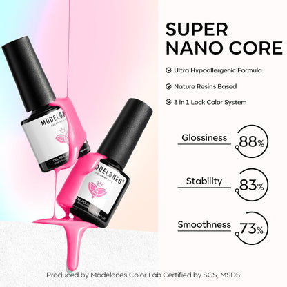 modelones 24PCS Gel Nail Polish Set, Fall Winter Cat Eye Shimmer Gel Polish Kit Soak Off with Glitter, Glossy and Matte Top Base Coat DIY Manicure at Home