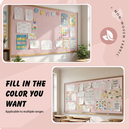 Breling 16 inch x 80 ft Fabric Bulletin Board Roll for Classroom Waterproof Non-woven Fabric Background Roll Anti-wrinkle Bulletin Board Background for Back to School Wall Decor DIY Craft(Light Mauve)