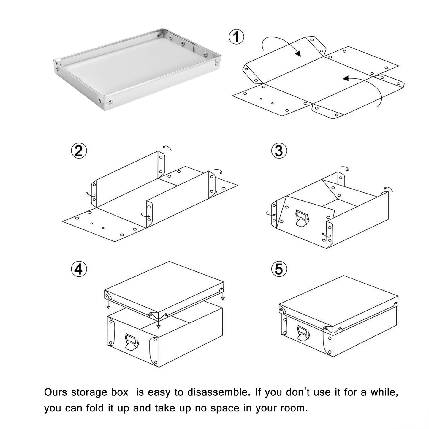 SEEKIND Decorative Storage Boxes with Lids,Water-Proof Storage Bins for Shoes,Clothes,Office …