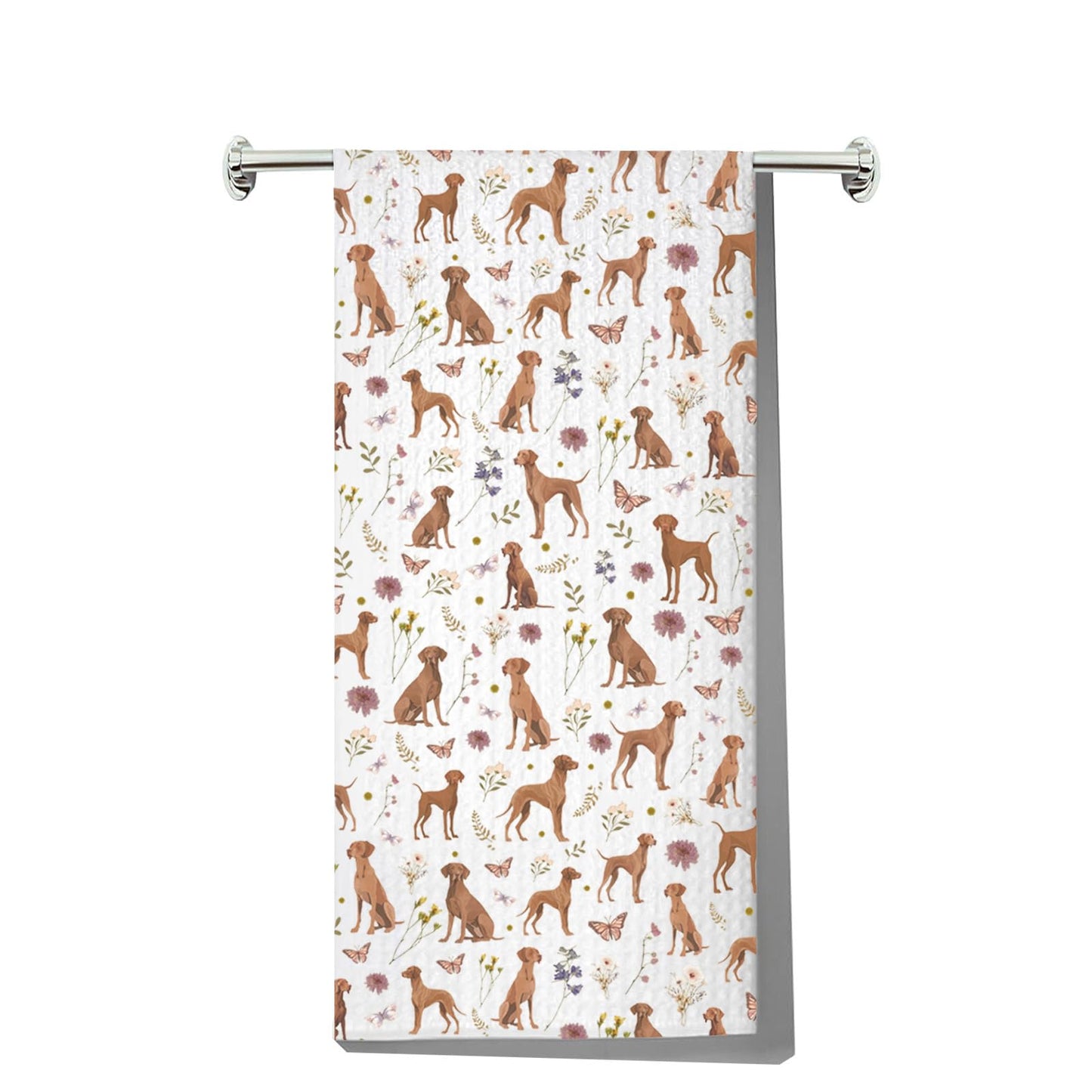 JNIAP Vizsla Dog Kitchen Towels Vizsla Lover Gift Vizsla Mom Gift Vizsla Owner Gift Hungarian Vizsla Dish Towels (Soil thindog kt)