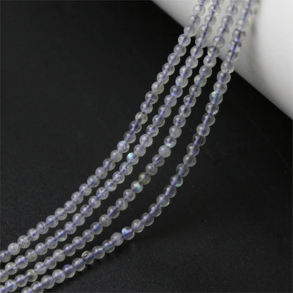 MJDCB 320pcs Natural Small Stone Beads 2mm Labradorite Round Smooth Loose Gemstone Bead for Jewelry Making Bracelets Earrings Necklaces Accessories