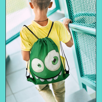 Amylove 36 Pcs Large Halloween Monster Drawstring Bag for Kids 12 x 15 Inch Monster Gift Backpack Novelty Drawstring Candy Backpack Cinch Bag for Halloween Party Favor Birthday Supplies