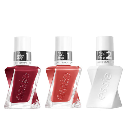 Essie Gel Couture Longwear Nail Polish Kit, Sheer Nude Pink, Fairy Tailor + Top Coat, 0.46 fl oz each