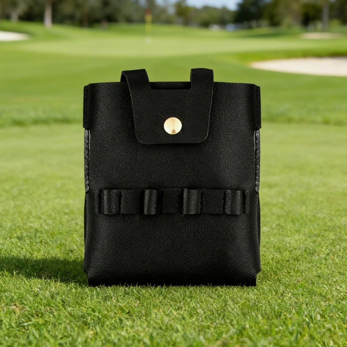 SPONGL Premium PU Leather Golf Flask Holder Waterproof Drinking Bottle Cover Perfect for Outdoor Activity with Insulated Lining