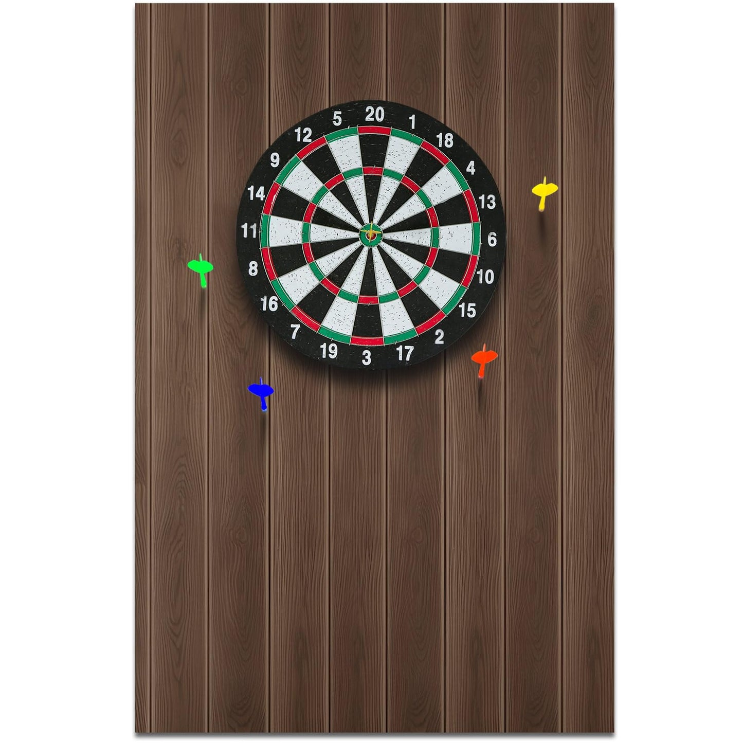 Hahafelt 36 × 24 × 0.5 Inch Felt Wood Grain Dart Board Wall Protectors Square Dart Board Backing Tiles Dartboard Backboard Cork Backboards Alternative (Dark Grain)