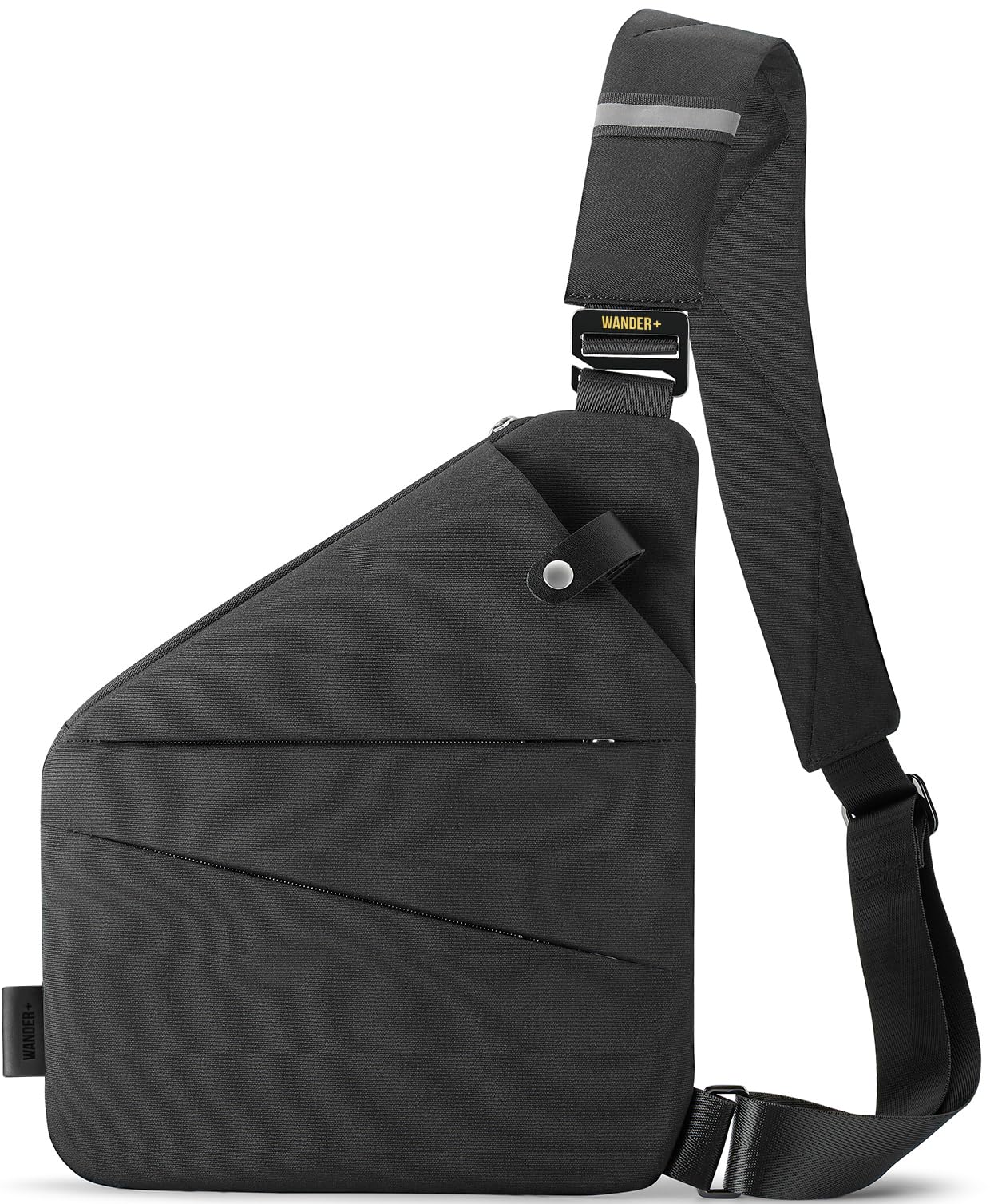 WANDER PLUS® Anti Theft Crossbody Travel Bag for Women Men, Multi-Pocket Crossbody Bag, Slim Sling Bag with Adjustable Strap