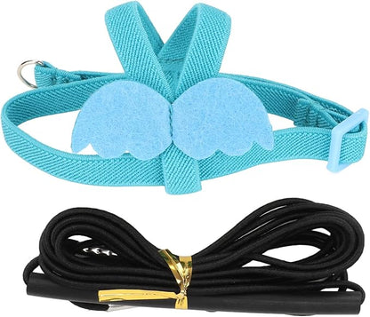 Pet Parrot Bird Harness Leash, Adjustable Parrot Nylon Leash Bird Flight Harness Vest, Bird Flying Clothes with Rope Parrot Flight Suit with Leash for Parakeets Cockatiels Conures Budgies(L)
