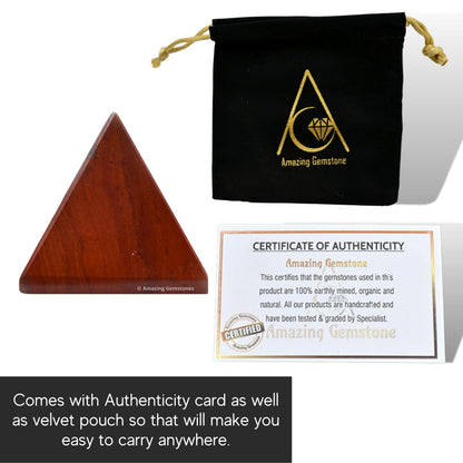 Amazing Gemstone Red Jasper Pyramid Crystal Healing Stones - 1" Great Pyramid Figurine of Natural Stone Pyramid for Meditation, Reiki, Chakra Balancing and Crystal Pyramids Grid