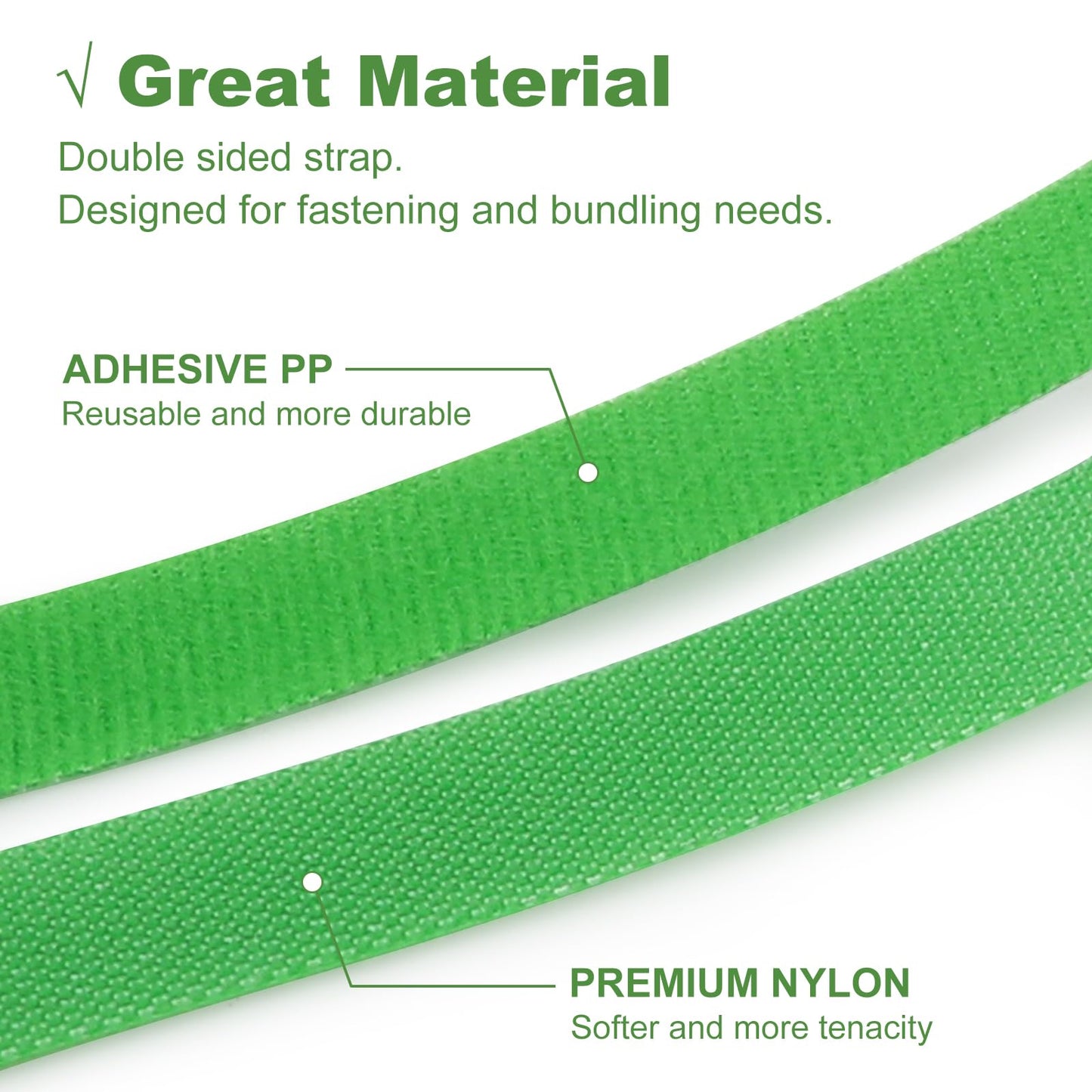 Sumalon 6 Rolls 196 Ft Green Plant Tape for Climbing Plants, 1/2 Inch Reusable Plant Stretch Ties, Adjustable Tomato Plant Supports, Plant Twist Ties for Gardening, Home, Office