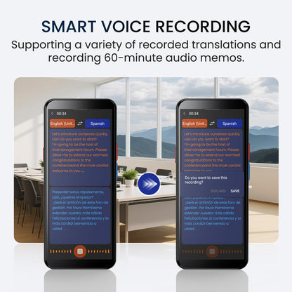 Language Translator Device, Upgraded 5.5" High-end Metal Frame Ai Translator No WiFi Needed, Support 150 Languages, Two Way Real-Time Voice Offline Recording Translator Device for Business Travel
