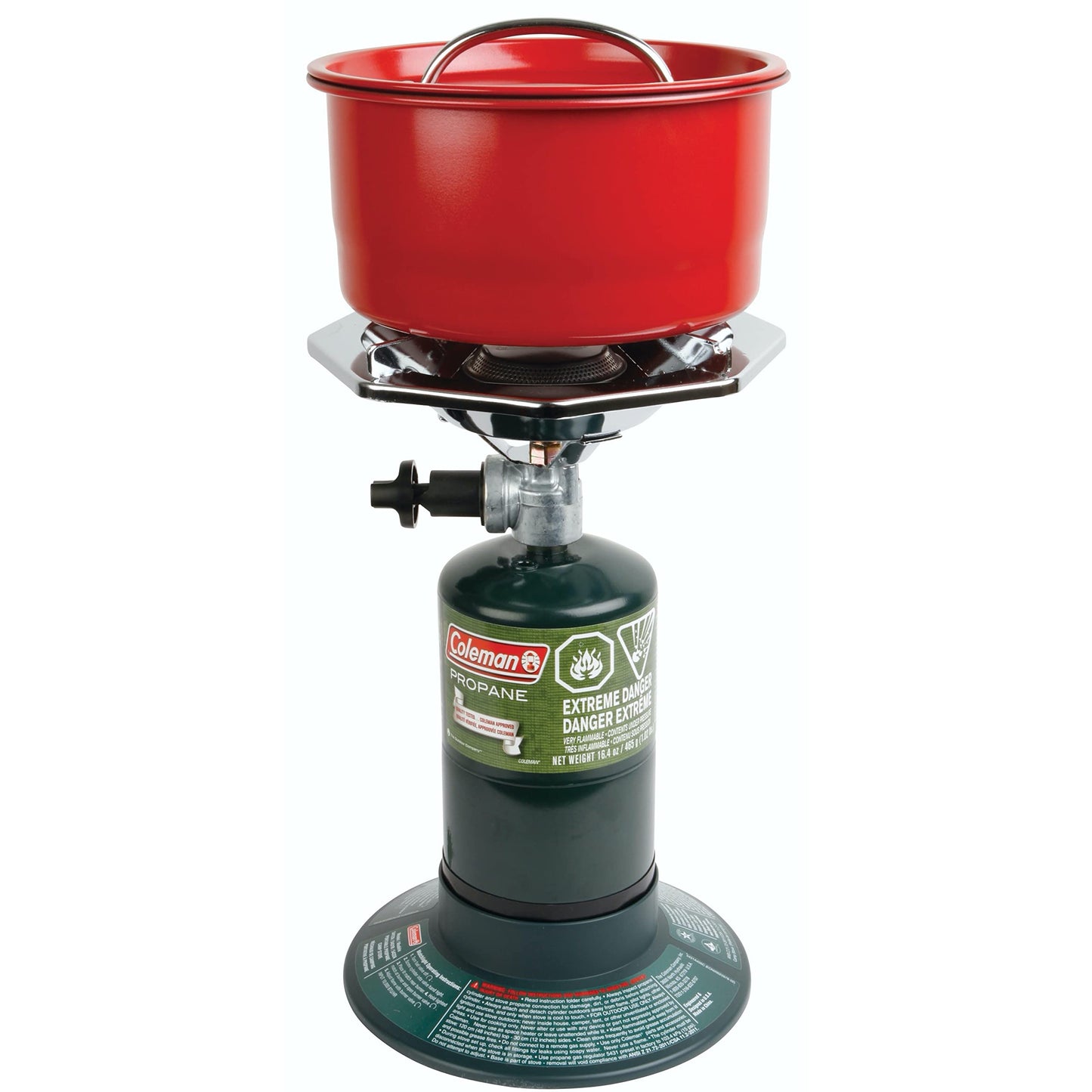 Coleman BottleTop Propane Stove with Adjustable Burner, Portable Camping/Backpacking Cooker with 7650 BTUs of Power for Camping, Tailgating, Grilling, & More
