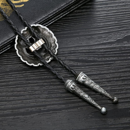 HUABOLA CALYN Bolo tie, Native American Elk Bolo Tie Rodeo Cowboy Leather Necktie Western Necklace Costume Accessories for Men Women