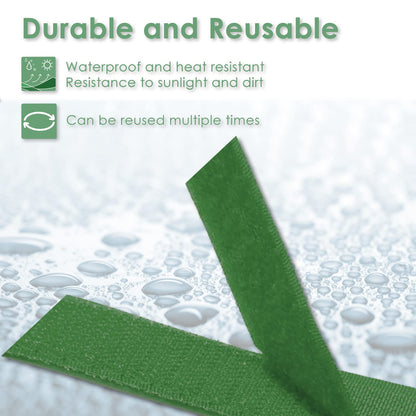 plantactic Garden Tie Green Tape, Plant Supports, Gentle On Plants (98.4ft × 0.6 inch, 1 roll, Green)