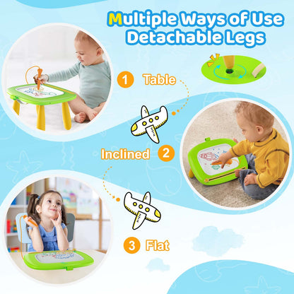 Kikidex Magnetic Drawing Board, Toddler Girl Toys for 1-3 Year Old, Doodle Board Pad Learning and Educational Toys for 1 2 3 Year Old Baby Kids Birthday Gift (Green)