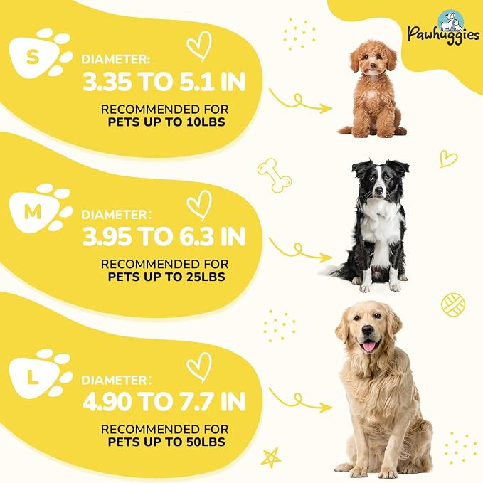 Yellow Dog Collar for Medium Size Dog, Breathable, Anti-Odor & Soft, Comfortable for Sensitive Skin Puppies, 90% Bamboo Rayon, Adjustable Quick-Release Buckle Pet Collar for Medium Breeds