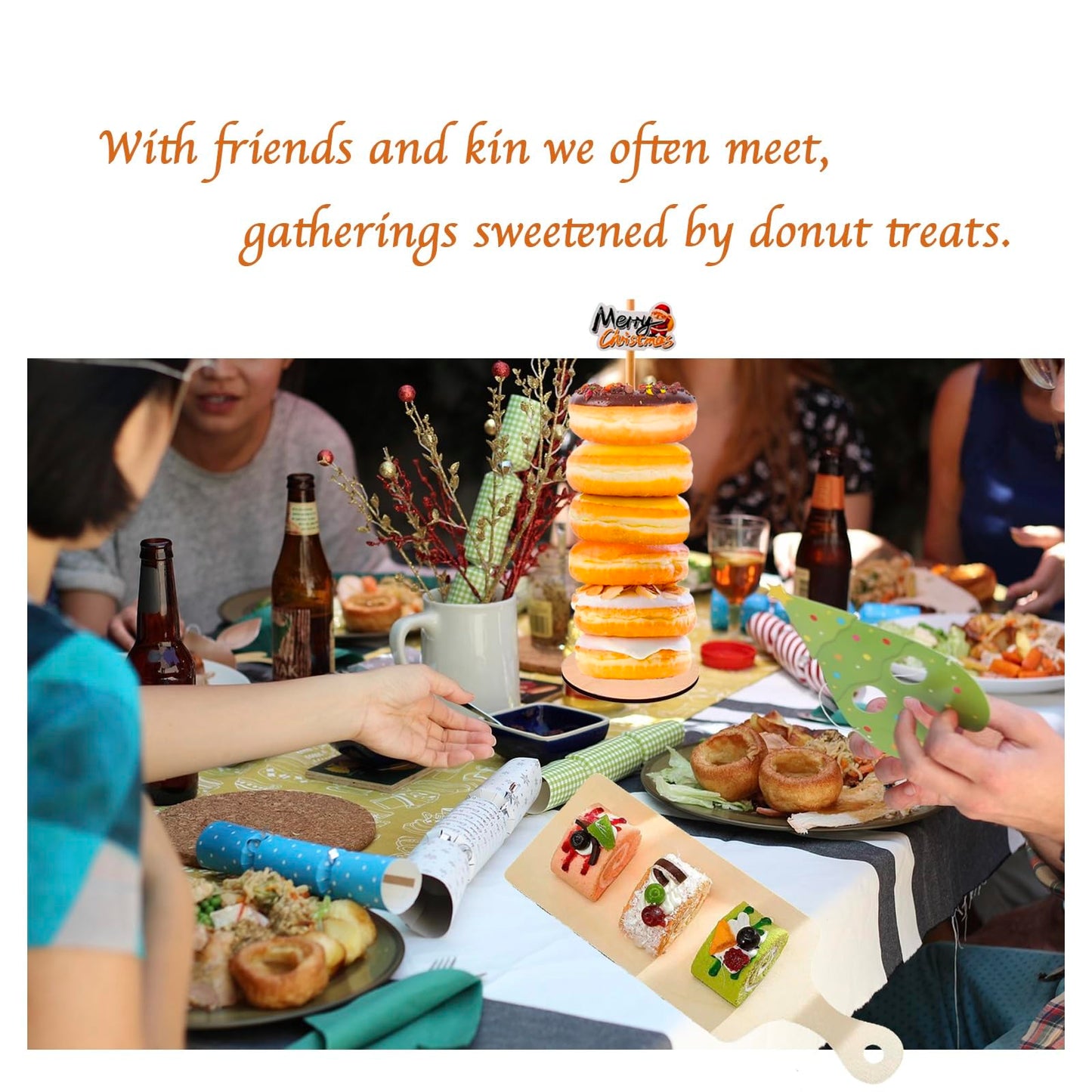 6 Pack Donut Stand Set with 2 Donut Walls, 2 Holders and 2 Boards